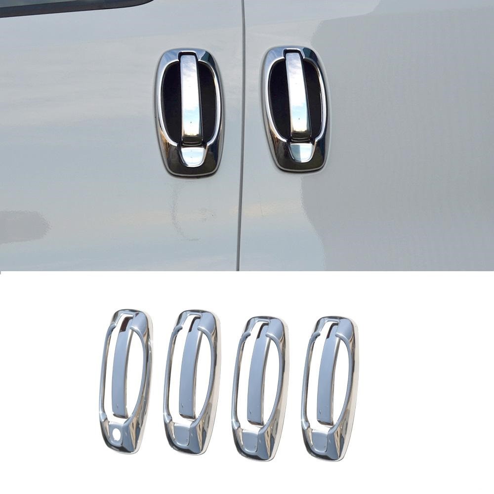 Fits Fiat Doblo 2015-2021 Chrome Door Handle Cover Trim S.Steel 8 Pcs
